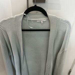 Light green/blue/pastel Open-Front Knit Cardigan Sweater